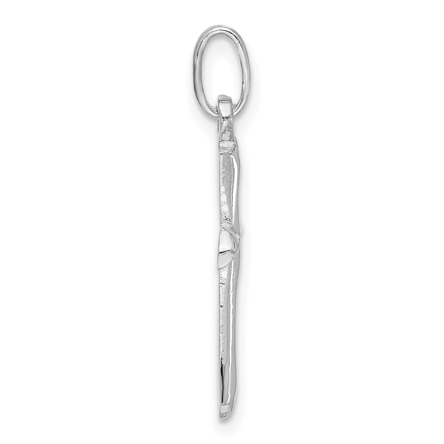 Sterling Silver Rhodium-plated Cross Pendant Secondary image