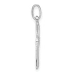 Sterling Silver Rhodium-plated Cross Pendant