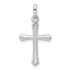 Sterling Silver Rhodium-plated Cross Pendant