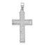 Sterling Silver Rhodium-plated Polished CZ Pave Cross Pendant