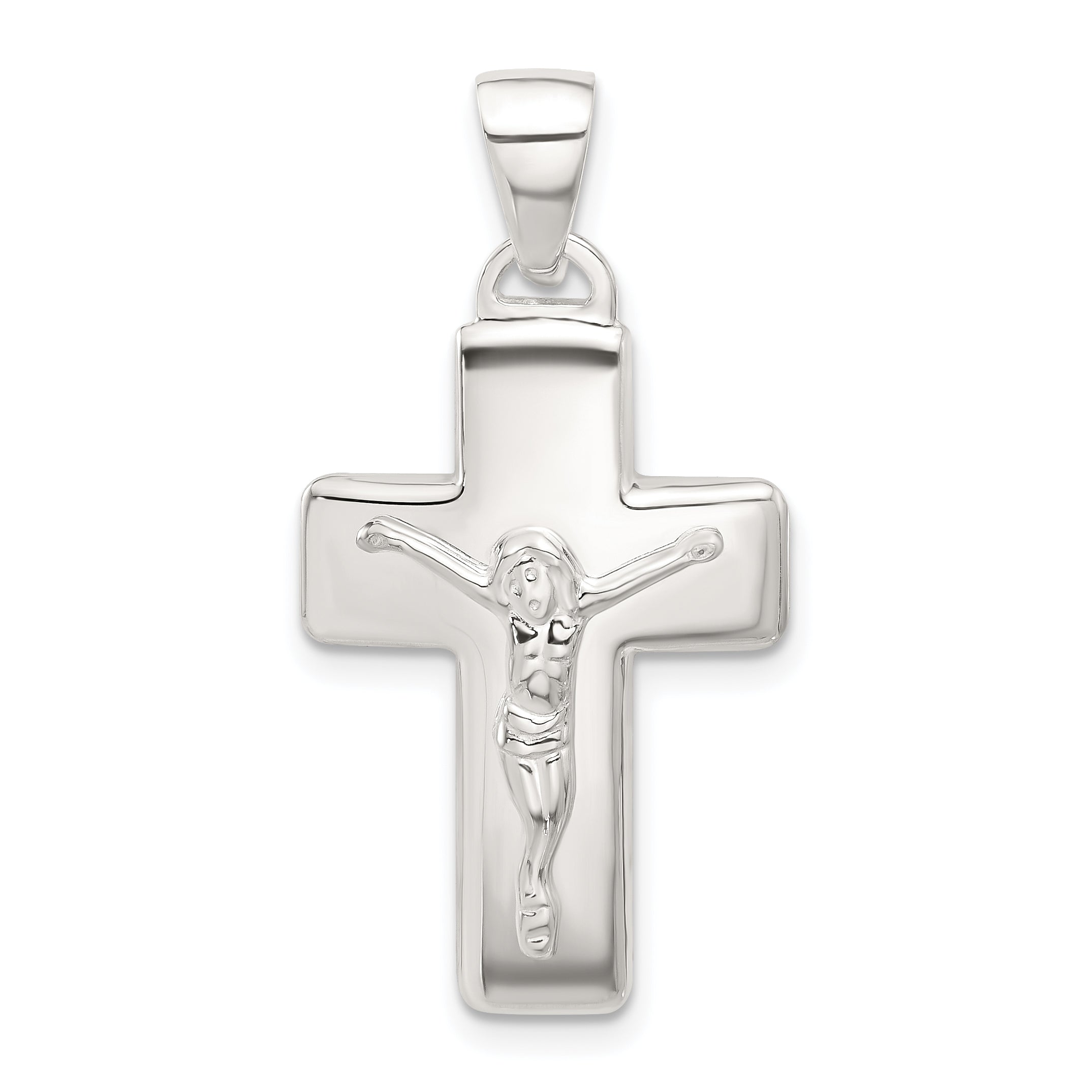 Sterling Silver Polished Crucifix Cross Pendant Main image