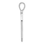 Sterling Silver Rhodium-plated Cut Out Cross Reversible Pendant