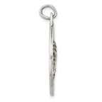 Sterling Silver Antiqued Solid Praying Hands Serenity Prayer Pendant