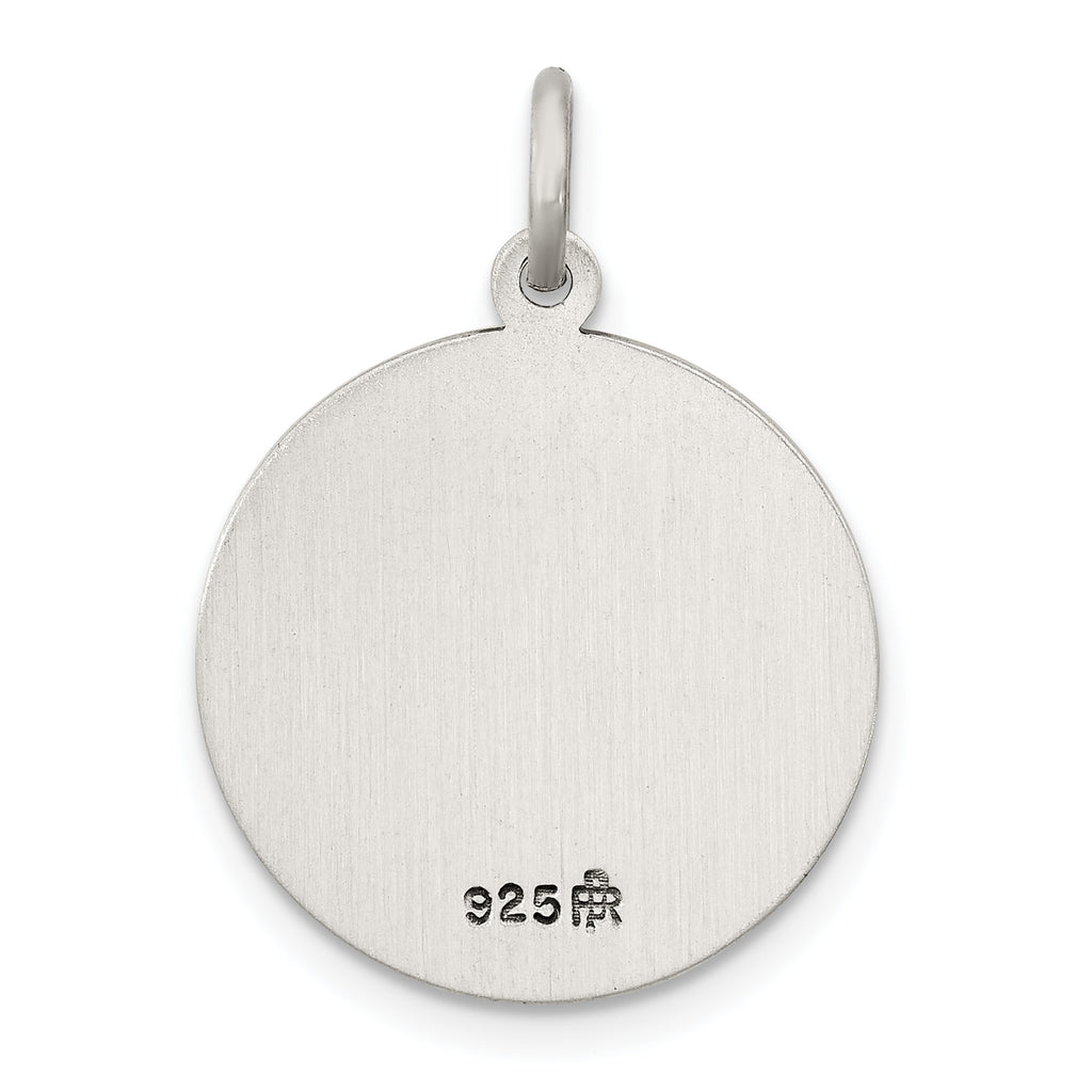 Sterling Silver Antiqued Solid Mother Teresa Medal