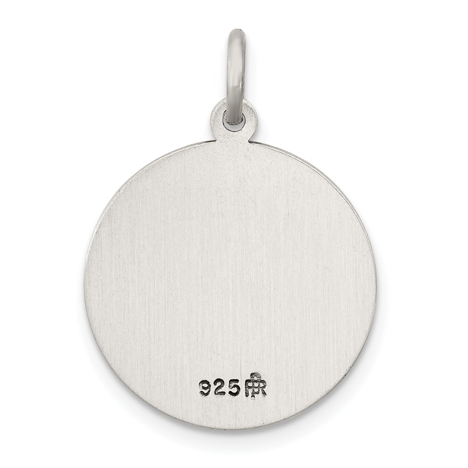Sterling Silver Antiqued Solid Mother Teresa Medal
