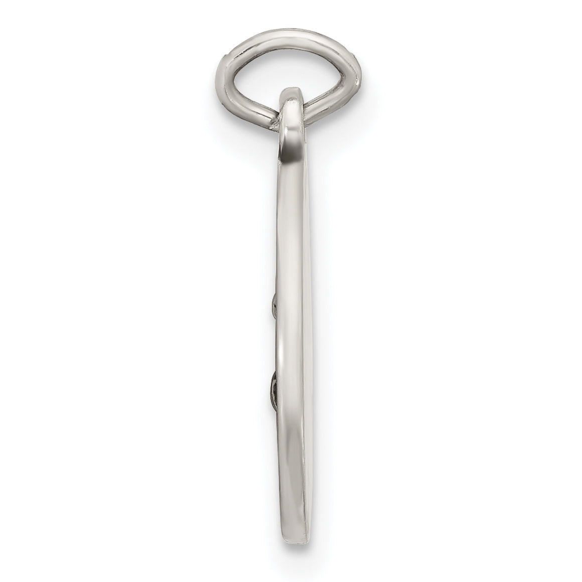 Sterling Silver Antiqued Solid Baptism Medal Secondary image