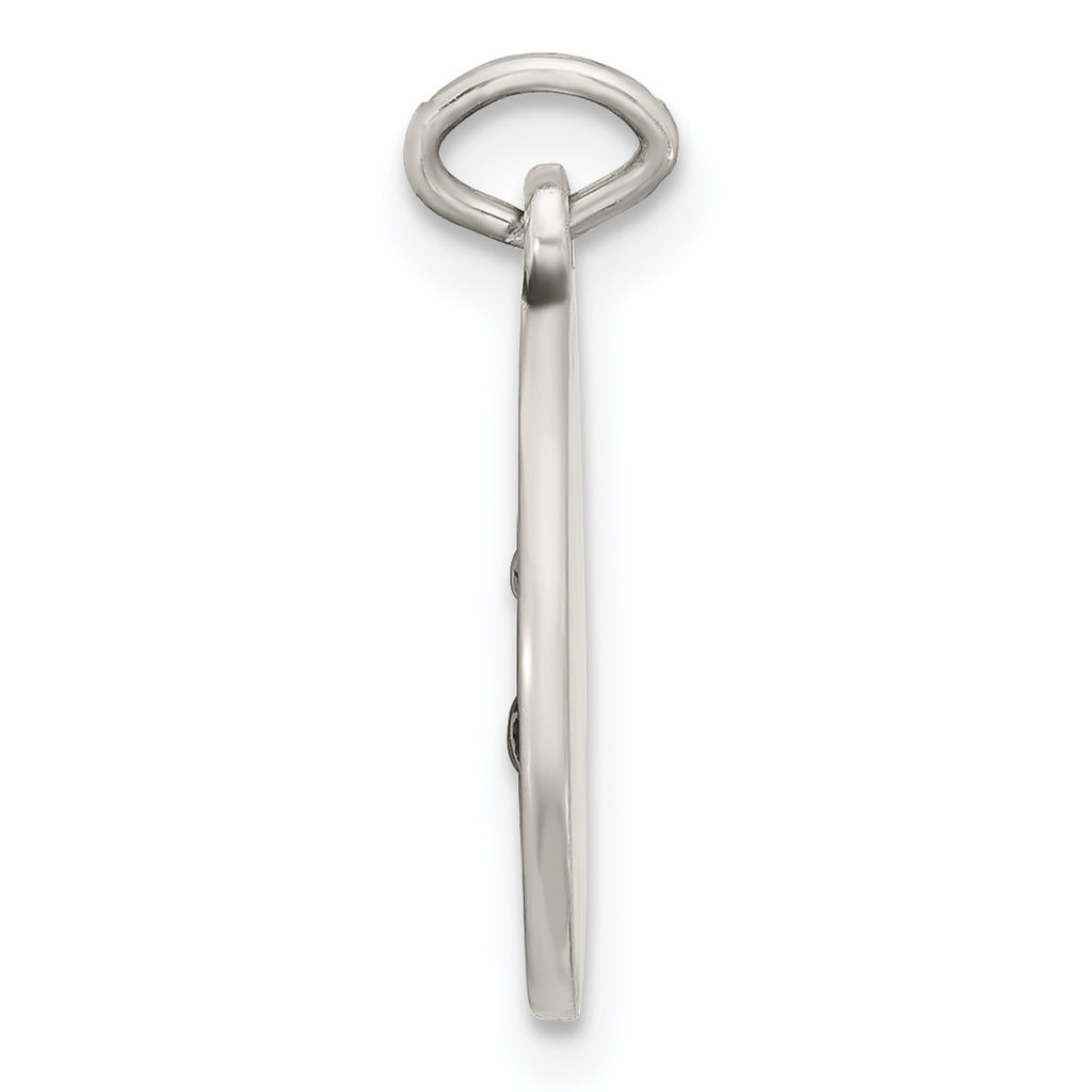 Sterling Silver Antiqued Solid Baptism Medal