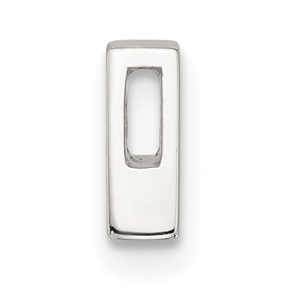 Sterling Silver E-coated Letter A Slide Charm Secondary image