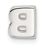Sterling Silver E-coated Letter B Slide Charm