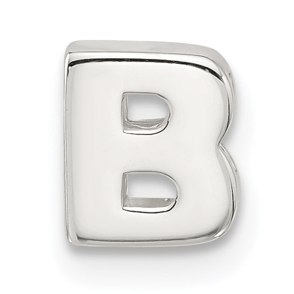 Sterling Silver E-coated Letter B Slide Charm Main image