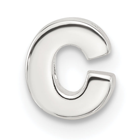 Sterling Silver E-coated Letter C Slide Charm Main image