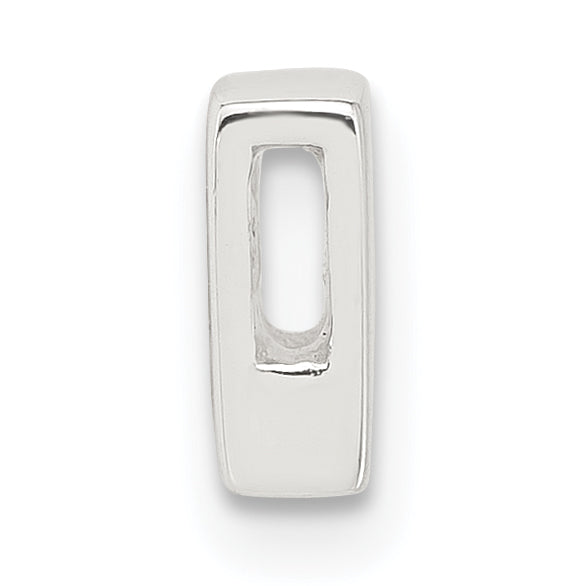 Sterling Silver E-coated Letter D Slide Charm Secondary image