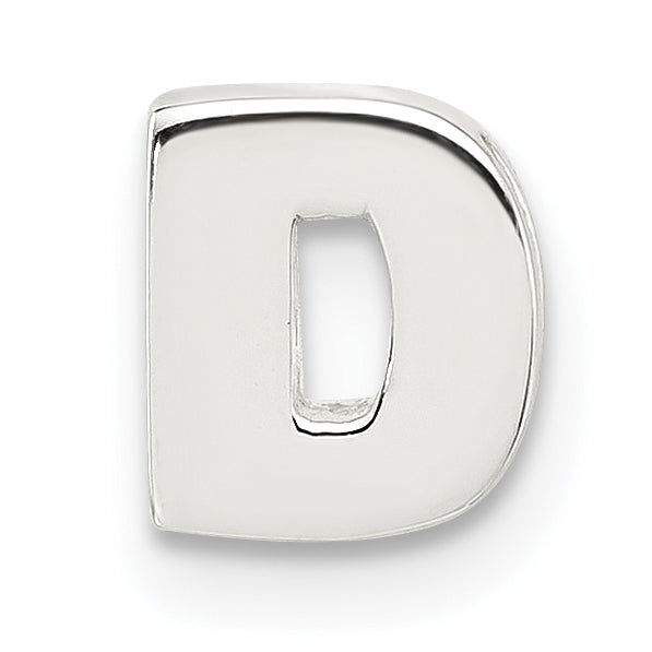 Sterling Silver E-coated Letter D Slide Charm Main image