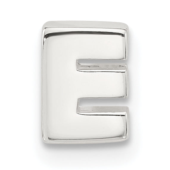 Sterling Silver E-coated Letter E Slide Charm Main image
