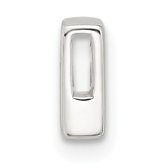 Sterling Silver E-coated Letter F Slide Charm Secondary image