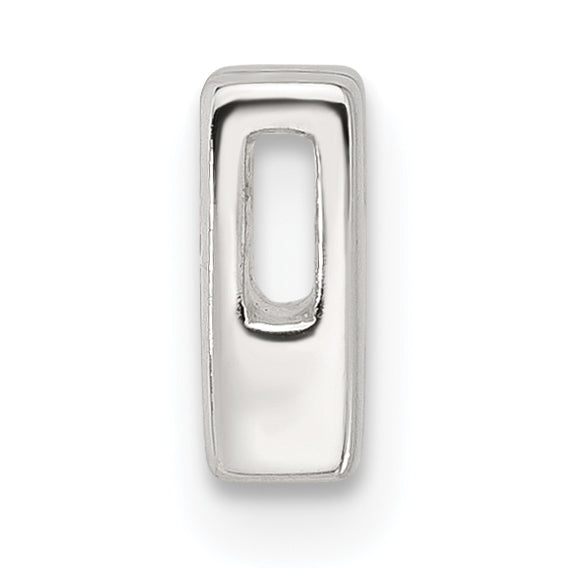 Sterling Silver E-coated Letter H Slide Charm Secondary image