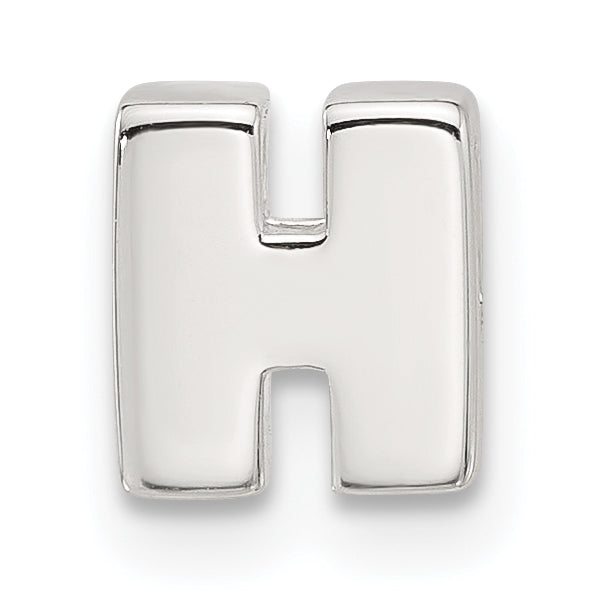 Sterling Silver E-coated Letter H Slide Charm Main image