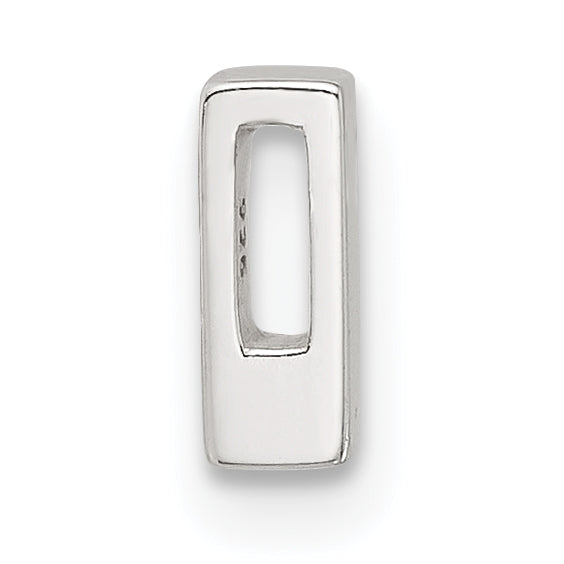 Sterling Silver E-coated Letter I Slide Charm Secondary image