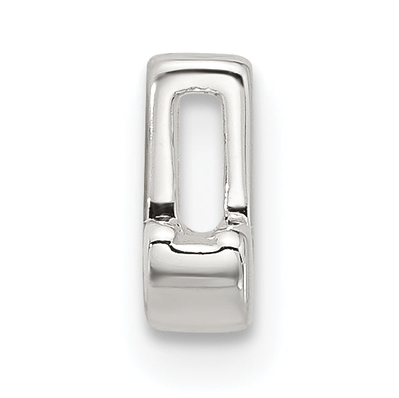 Sterling Silver E-coated Letter J Slide Charm Secondary image