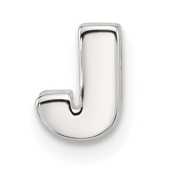 Sterling Silver E-coated Letter J Slide Charm Main image
