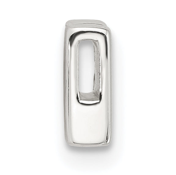 Sterling Silver E-coated Letter K Slide Charm Secondary image