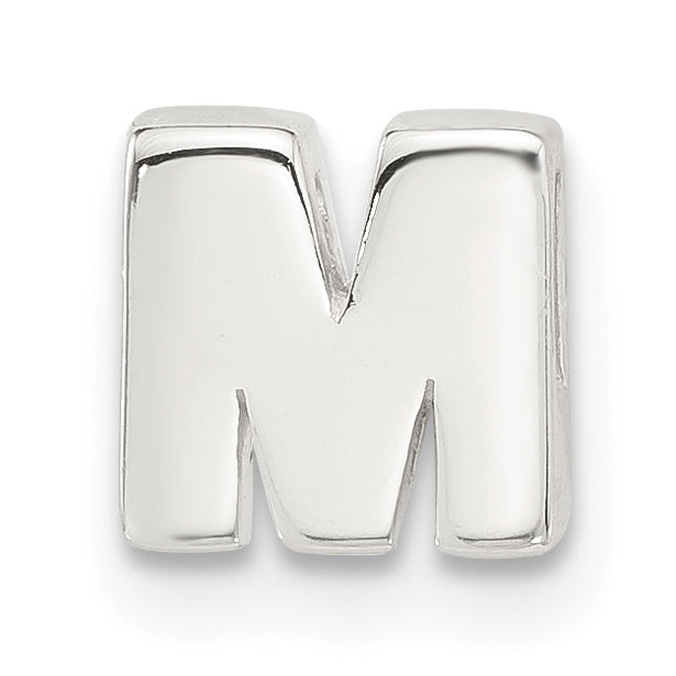 Sterling Silver E-coated Letter M Slide Charm Main image