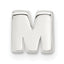Sterling Silver E-coated Letter M Slide Charm