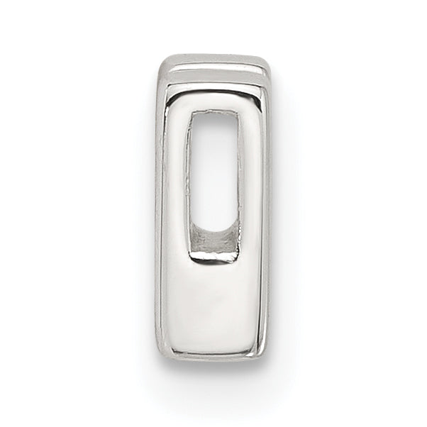 Sterling Silver E-coated Letter N Slide Charm Secondary image