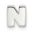 Sterling Silver E-coated Letter N Slide Charm
