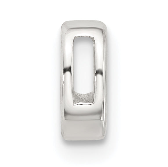 Sterling Silver E-coated Letter O Slide Charm Secondary image