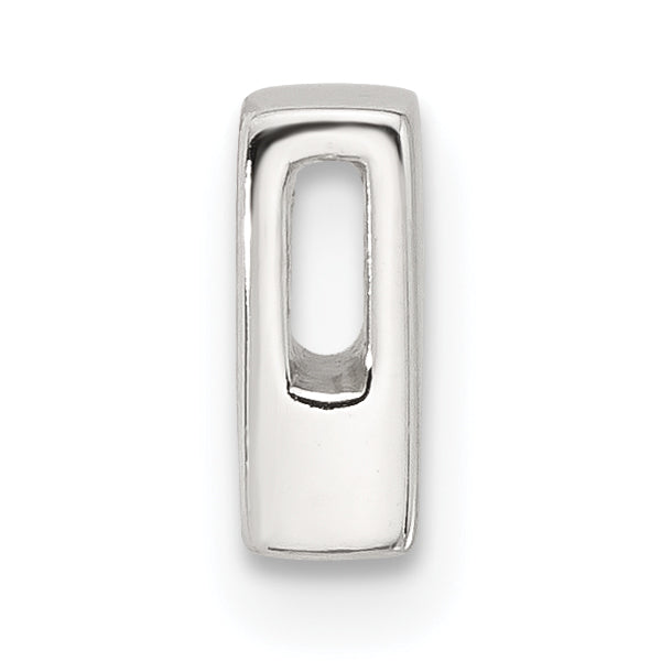 Sterling Silver E-coated Letter P Slide Charm Secondary image