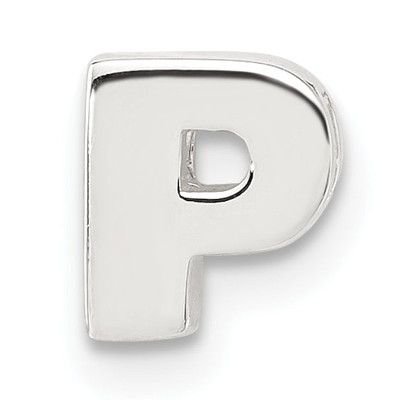 Sterling Silver E-coated Letter P Slide Charm Main image