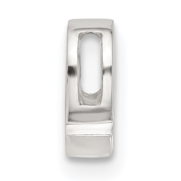 Sterling Silver E-coated Letter Q Slide Charm Secondary image