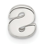 Sterling Silver E-coated Letter S Slide Charm
