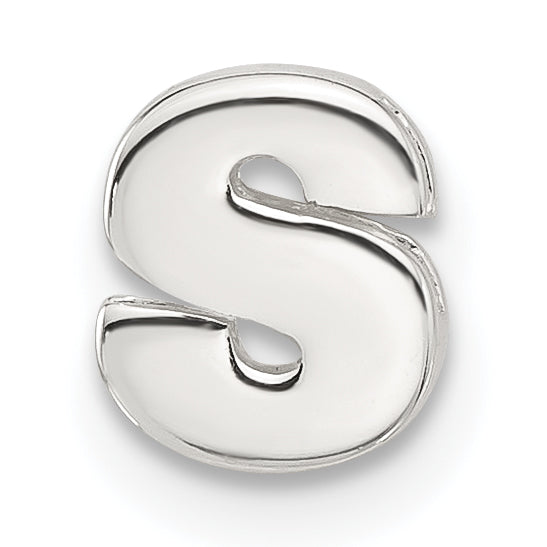 Sterling Silver E-coated Letter S Slide Charm Main image