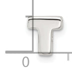 Sterling Silver E-coated Letter T Slide Charm