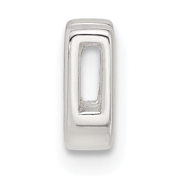 Sterling Silver E-coated Letter U Slide Charm Secondary image