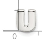 Sterling Silver E-coated Letter U Slide Charm