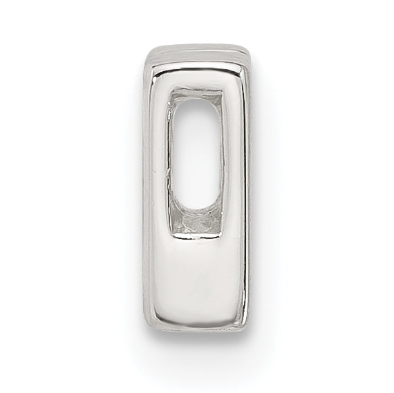Sterling Silver E-coated Letter W Slide Charm Secondary image