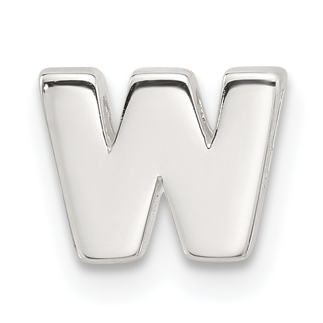 Sterling Silver E-coated Letter W Slide Charm Main image