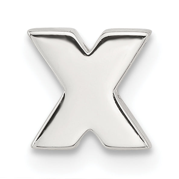 Sterling Silver E-coated Letter X Slide Charm Main image