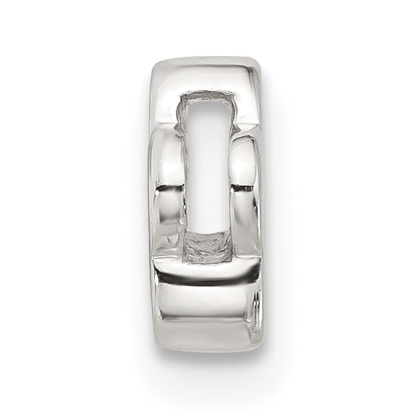 Sterling Silver E-coated Flower Slide Charm Secondary image