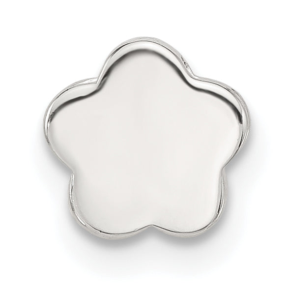 Sterling Silver E-coated Flower Slide Charm Main image
