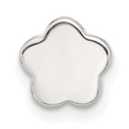 Sterling Silver E-coated Flower Slide Charm