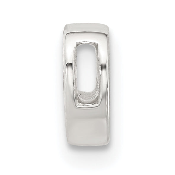 Sterling Silver E-coated Heart Slide Charm Secondary image