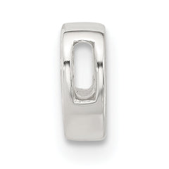 Sterling Silver E-coated Heart Slide Charm