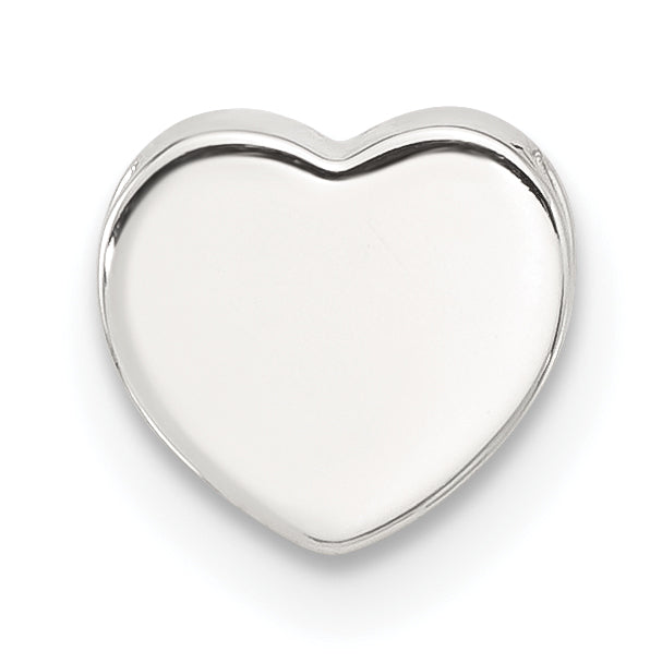 Sterling Silver E-coated Heart Slide Charm Main image