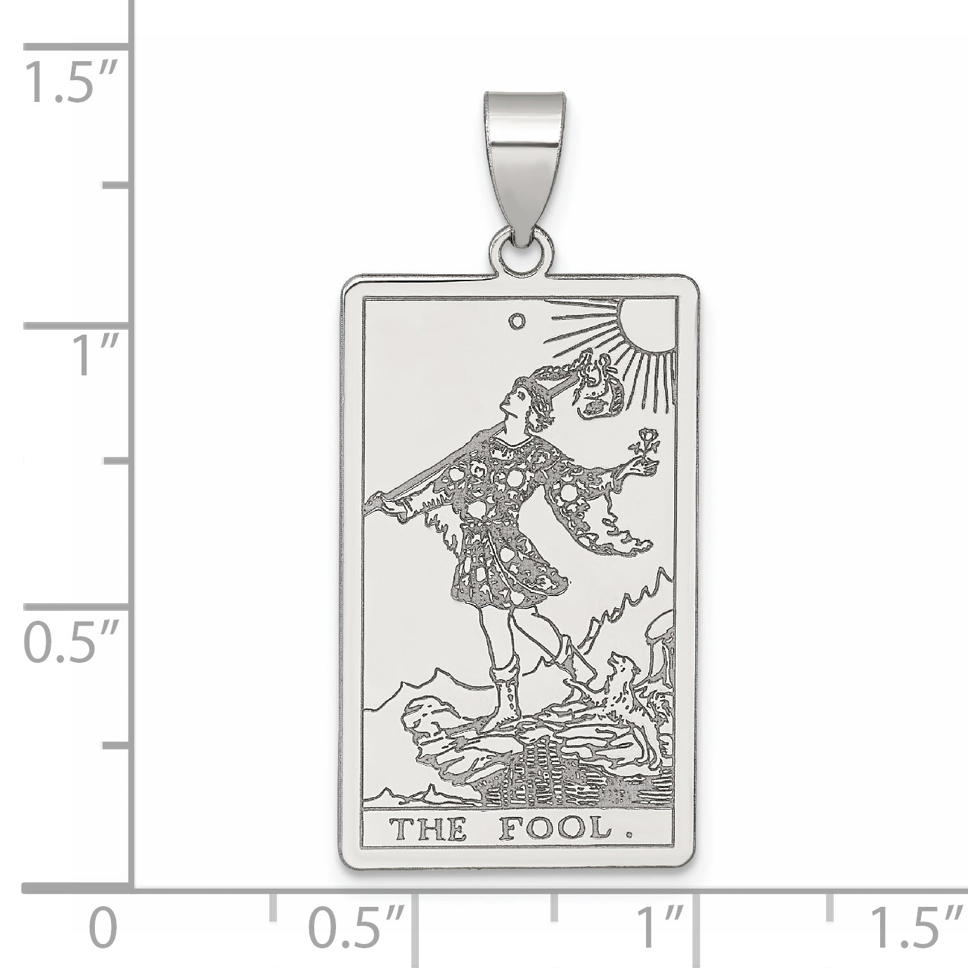 Sterling Silver The Fool Tarot Card Pendant