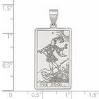 Sterling Silver The Fool Tarot Card Pendant