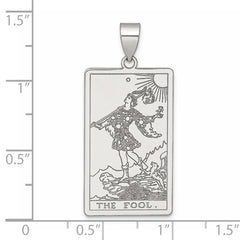 Sterling Silver The Fool Tarot Card Pendant